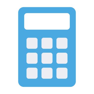 Hesap makinesi simgesi, matematik web düğmesi vektör illüstrasyonu. İnternet sitesi finans teknolojisi tasarımı .