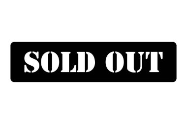 Satılmış pul sembolü, etiket etiketi işaret düğmesi, metin sancak vektör illüstrasyonu .