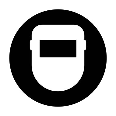 Kaynak teknolojisi simgesi, metal araç gereç sembolü, güvenli kaynak vektör çizimi .