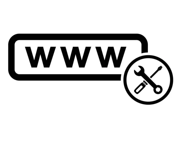 World Wide Web Icono Www Símbolo Del Sitio Web Internet — Vector de stock