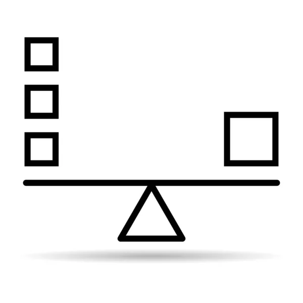 Balance Harmony Justice Vector Icon Shadow Isolated Business Flat Symbol — Stok Vektör