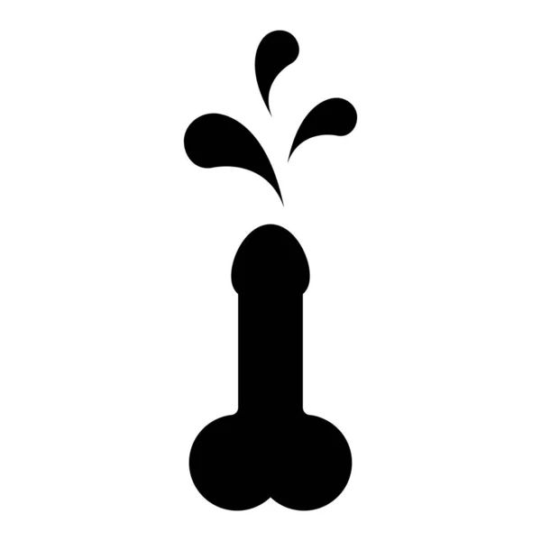 Man Anatomy Organ Penis Pictogram Icon Masculine Genital Web Graphic — Image vectorielle