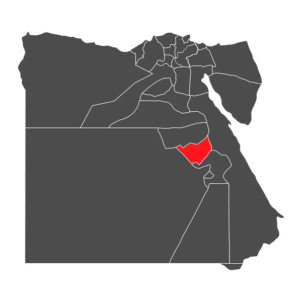 Египет Высокая Детальная Карта Sohag Географическая Страна Африка Пограничной Векторной — стоковый вектор