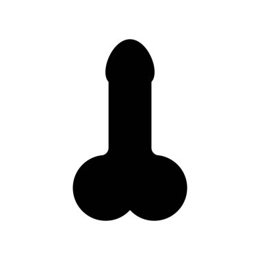 Man anatomy organ, penis pictogram icon, masculine genital web graphic vector illustration .
