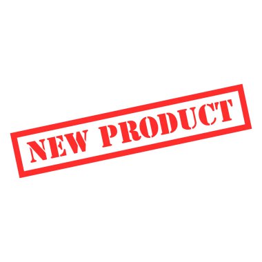 Yeni ürün pulu sembolü, etiket etiketi işareti düğmesi, metin sancak vektör illüstrasyonu .