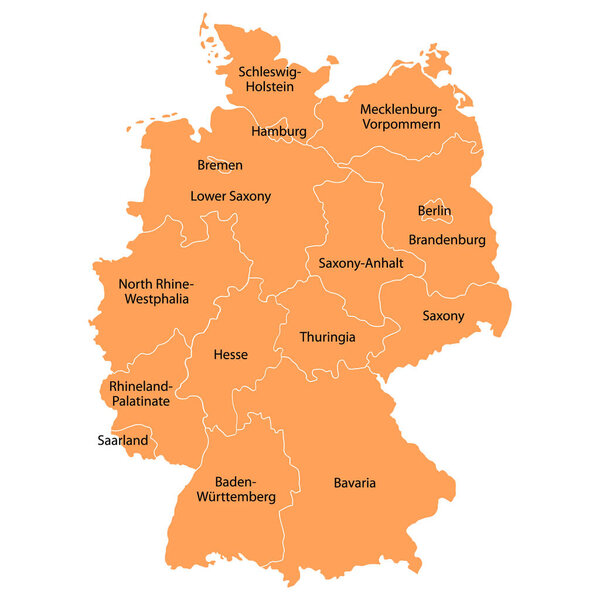 Germany map icon, geography blank concept, isolated graphic background vector illustration .