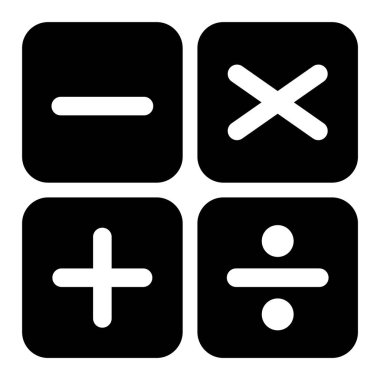 Artı, eksi, matematik sembolüne çarpma ve sapma, eğitim matematik ikonu, web element vektör illüstrasyon tasarımı .