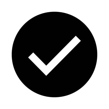 İşaretleme işareti, tik simgesi, başarılı - evet vektör illüstrasyonu arka planda izole edildi, oy pozitif .