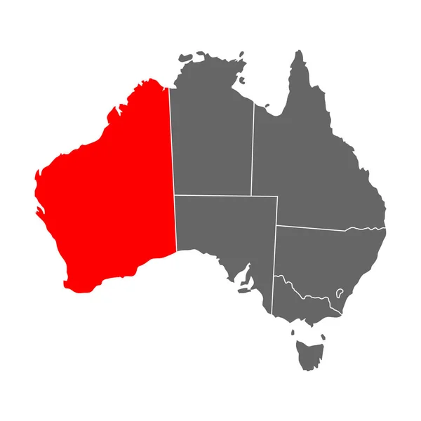 西オーストラリア州の地図アイコン 地理的空白概念 孤立したグラフィック背景ベクトル図 — ストックベクタ