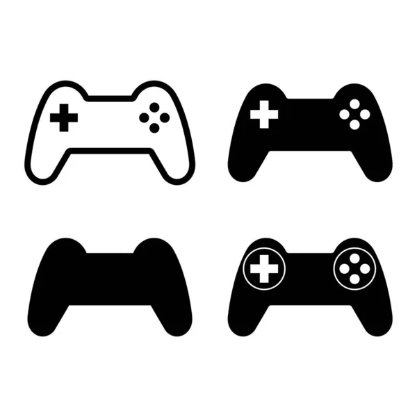Set Icona Del Gamepad Gioco Della Console Illustrazione Vettoriale Del — Vettoriale Stock