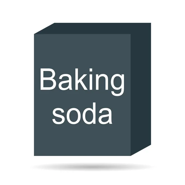 Baking Soda Ingredient Icon Shadow Cook Food Design Symbol Bakery — Vector de stock