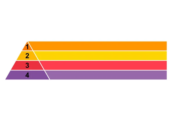 Layout Gráfico Infográfico Pirâmide Apresentação Passo Conceito Moderno Info Ilustração — Vetor de Stock