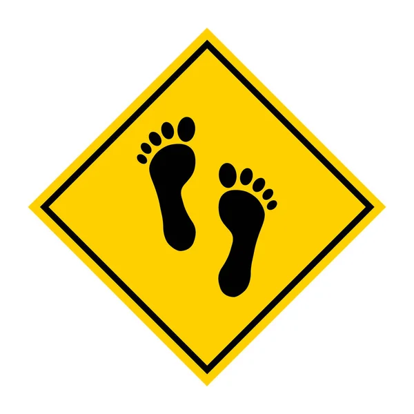 Foot Print Human Sign Track Walking Design Icon Outline Vector — 图库矢量图片