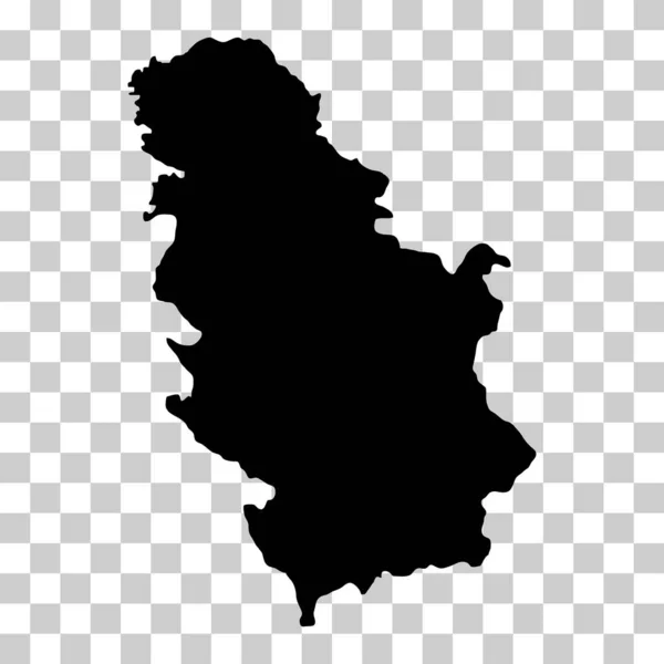 Serbia Map Icon Geography Blank Concept Isolated Graphic Background Vector — Vettoriale Stock