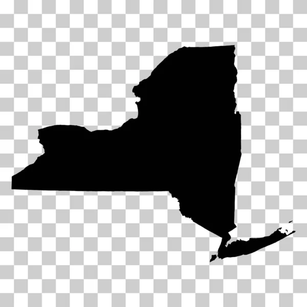 New York Map Shape United States America 平面概念图标符号矢量插图 — 图库矢量图片