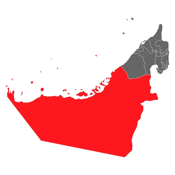 Verenigde Arabische Emiraten Kaart Abu Dhabi Geografie Blanco Concept Grafische — Stockvector