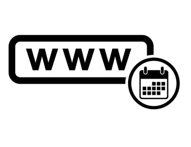 Dünya çapında web simgesi, www İnternet web sitesi sembolü, fare ok işaretli vektör illüstrasyonuna tıklayın .