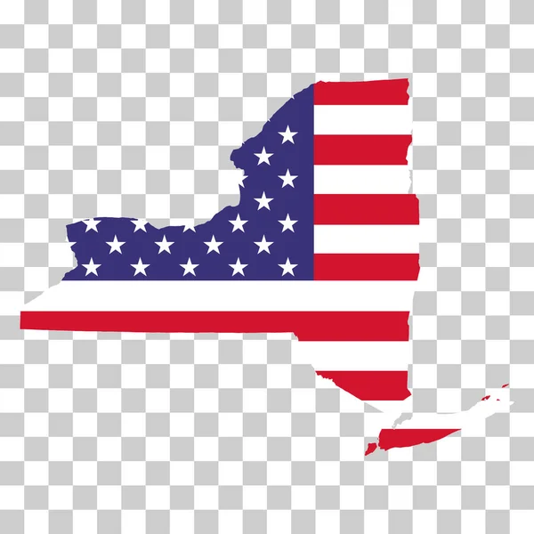 New York Map Shape United States America Flat Concept Icon — Wektor stockowy