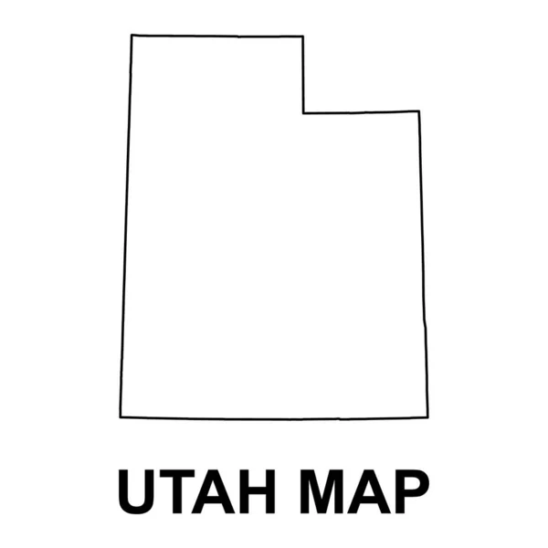Utah Map Shape United States America Flat Concept Icon Symbol — Stock Vector
