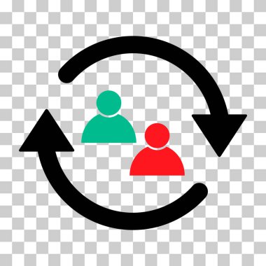 Employee engagement community vector icon, person flat web symbol design vector illustration .