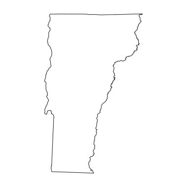 Vermont haritası şekli, Amerika Birleşik Devletleri. Düz konsept simge vektör çizimi .