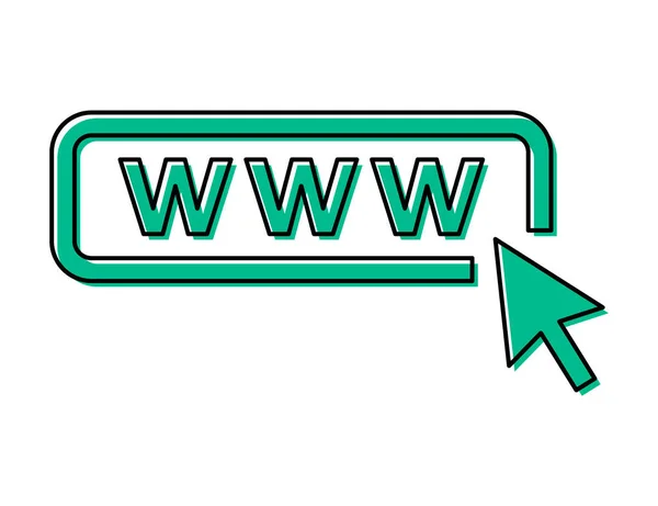 World Wide Web Icon Www Internet Website Symbol Click Mouse — 스톡 벡터