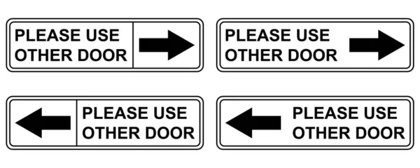 Conjunto Por Favor Use Outro Ícone Gráfico Porta Etiqueta Informações — Vetor de Stock