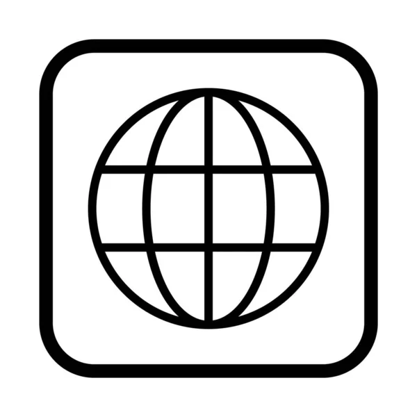 Www Wereldwijde Web Site Symbool Internet Icoon Website Adres Wereldbol — Stockvector