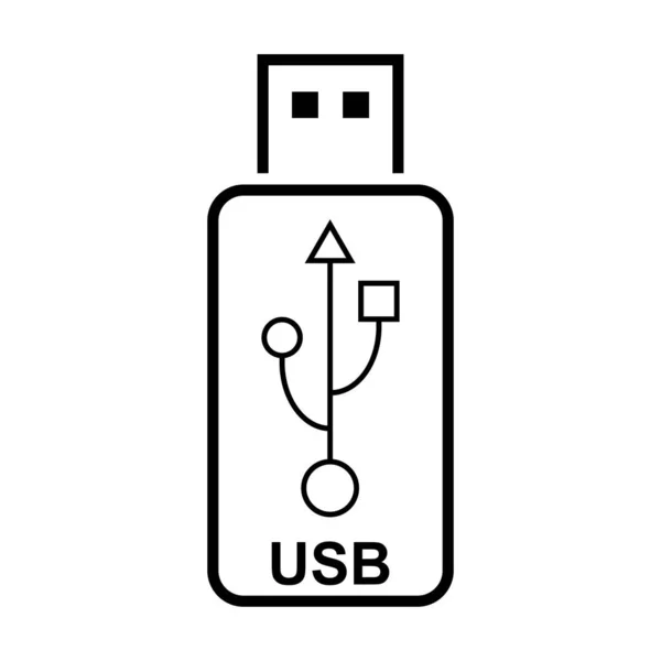 Tecnología Iconos Usb Señal Dispositivo Conexión Símbolo Portátil Electrónico Medios — Archivo Imágenes Vectoriales