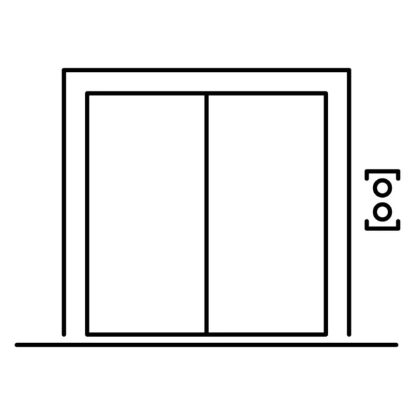 Значок Лифта Графический Дизайн Входного Знака Векторная Иллюстрация Символа Здания — стоковый вектор