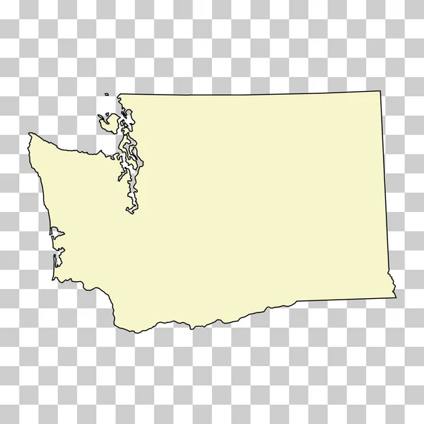 ワシントン州の地図の形 アメリカ合衆国 フラットコンセプトアイコンシンボルベクトルイラスト — ストックベクタ