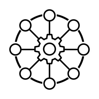 Multichannel digital design icon, omnichannel flat web symbol, internet vector illustration .