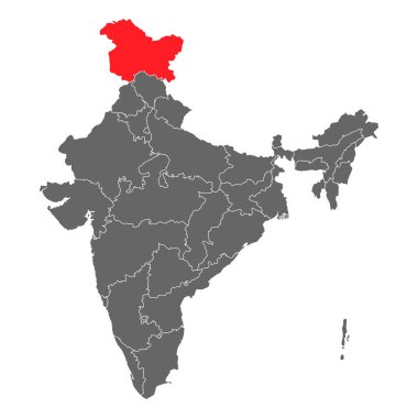 India map graphic, travel geography icon, indian region UTTARAKHAND, vector illustration .
