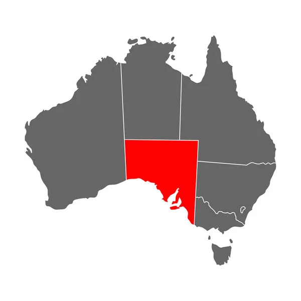 Australia Map South Australia Icon Geography Blank Concept Isolated Graphic — ストックベクタ