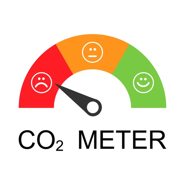Co2 Reduzierung Wolkensymbol Saubere Globale Emissionen Umwelt Öko Design Symbol — Stockvektor