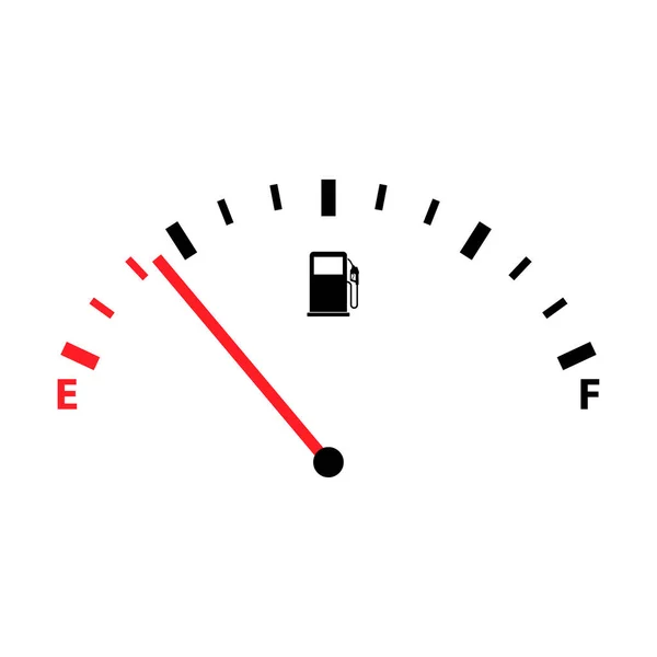 Fuel Car Indicator Icon Gauge Petrol Automobile Meter Symbol Control — Stock Vector
