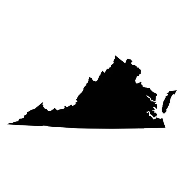 Virginia Map Shape États Unis Amérique Concept Plat Icône Symbole — Image vectorielle