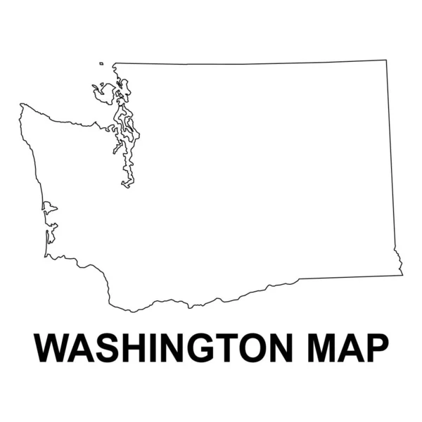 Washington Kartform Amerikas Förenta Stater Platt Begrepp Ikon Symbol Vektor — Stock vektor