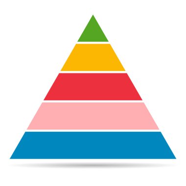 Piramit bilgi grafiği çizelgesi gölge, bilgi modern konsept basamak sunumu, broşür vektör çizimi .