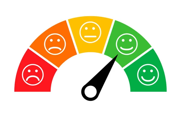 Customer Satisfaction Meter Icon Graph Rating Measure Business Report Vector — Image vectorielle