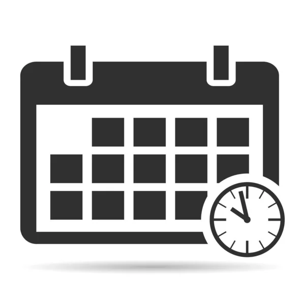 Піктограма Календаря Дата Дня Символ Тіні Кінцевий Термін Події Організатор — стоковий вектор