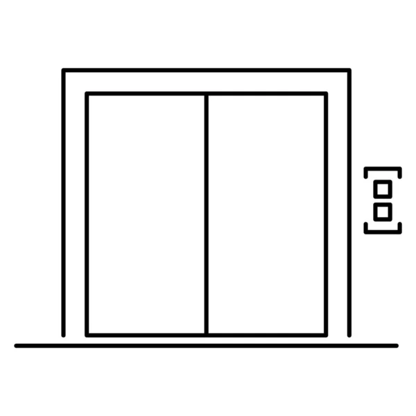 Lift Elevator Icon Graphic Design Entrance Sign Building Doorway Symbol — ストックベクタ