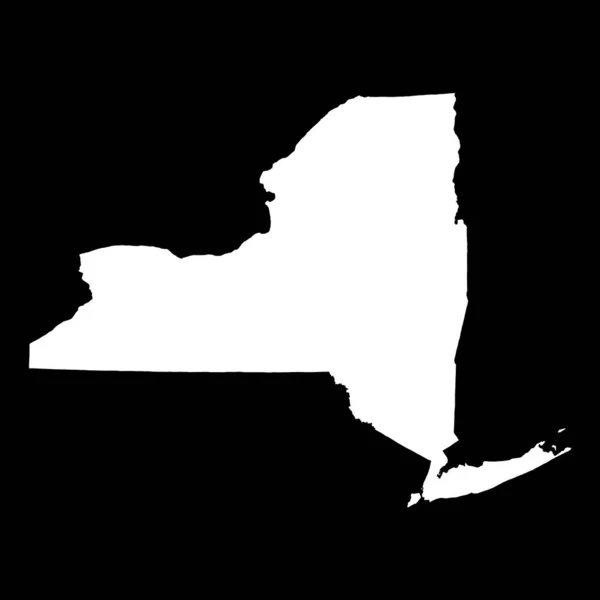 Forma Della Mappa New York Stati Uniti America Concetto Piatto — Vettoriale Stock