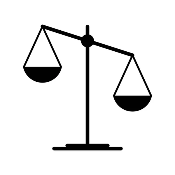 Escala Icono Igual Signo Web Crimen Abogado Equilibrio Protección Ilustración — Vector de stock