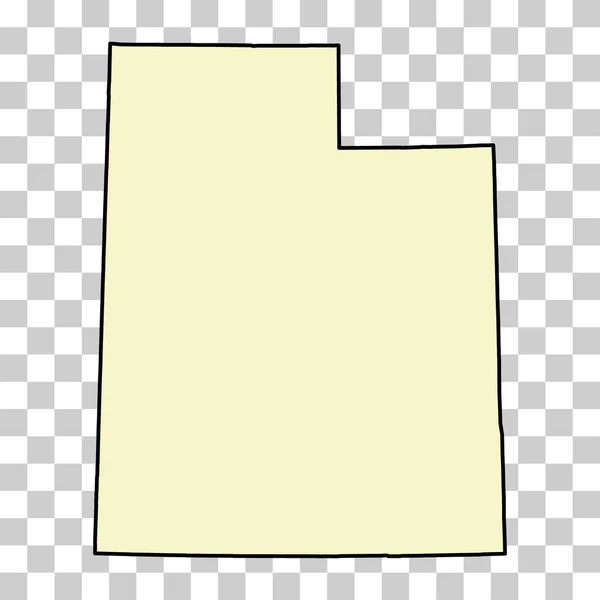 Utah Map Shape United States America Flat Concept Icon Symbol — Image vectorielle