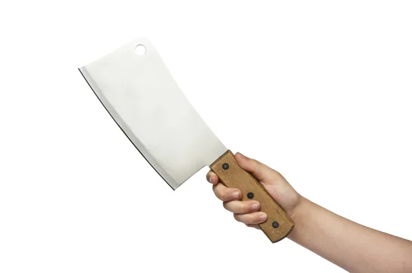 Mano con cuchillo de cocina — Foto de Stock