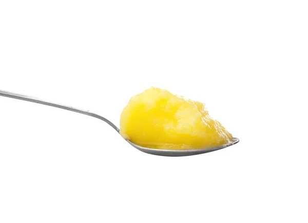 Łyżka masła ghee — Zdjęcie stockowe