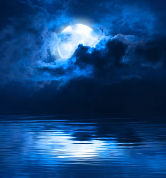 Dark Night Full Moon — Stock Photo, Image