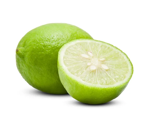 Lime pleine et coupée — Photo