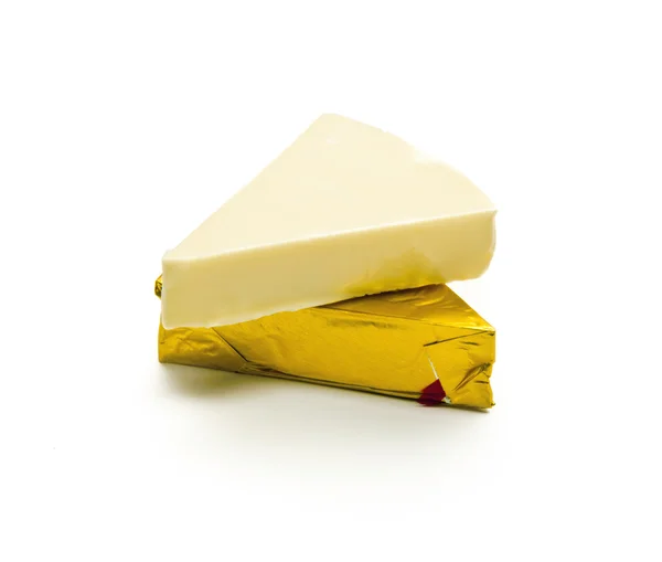 Two Triangular Cheese Portions — Stock Photo, Image